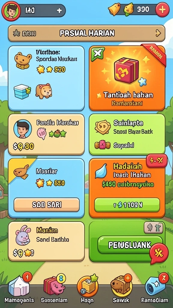 pandawin - Screenshot menampilkan karakter panda yang sedang beraksi di sebuah level.
